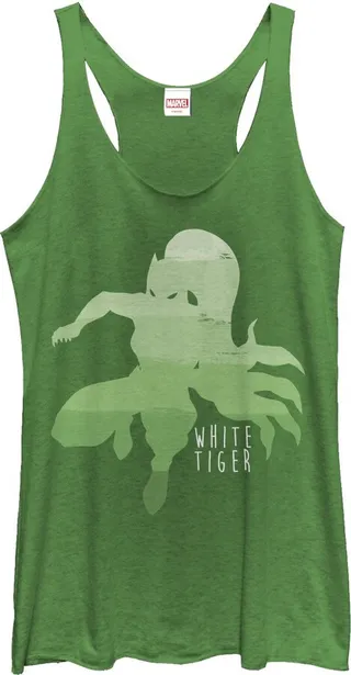 Women's Marvel White Tiger Claws Racerback Tank Top - Envy Green - Medium