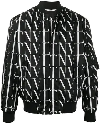 VLTN print bomber jacket