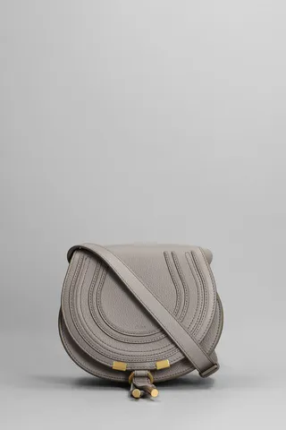 Mercie Shoulder Bag In Grey Leather