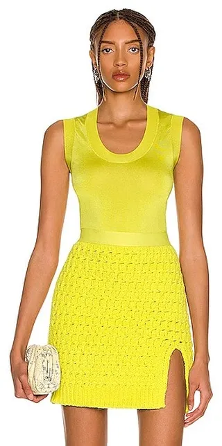 Bottega Veneta Fluid Jersey Bodysuit in Green