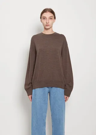 Albert Cashmere Knit Top — Brown