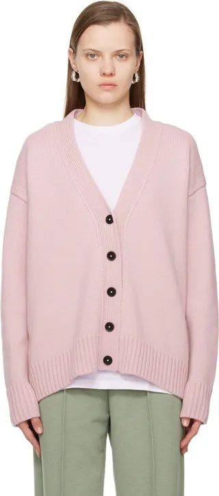 Jil Sander Pink Chunky Cardigan