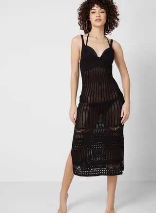 Strappy Knitted Beach Dress