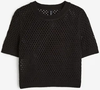 Hole-knit Top