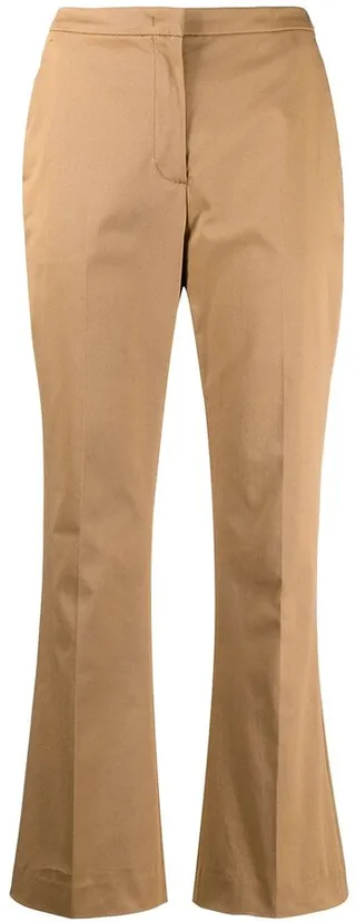 Cropped Kick-Flare Trousers