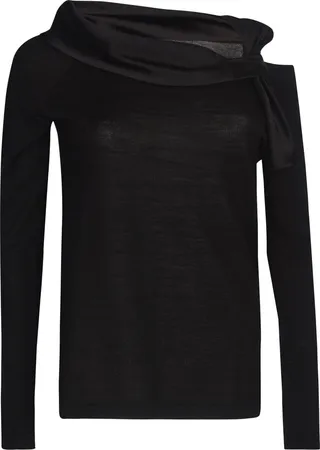 Bow Detailed Long Sleeved Top