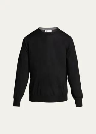 Men's Wool-Cashmere Crew Sweater