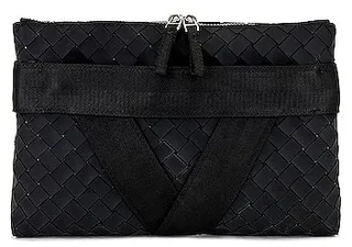 Bottega Veneta Soft Rubber Pouch in Black