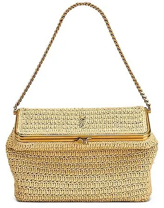 Saint Laurent Medium Sac Charniere Bag in Neutral
