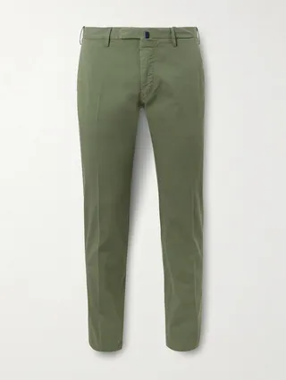 Venezia 1951 Slim-Fit Stretch-Cotton Trousers
