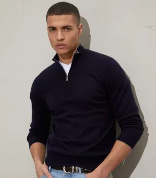 Brunello Cucinelli Cashmere Half-Zip Sweater