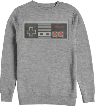 Men's Nintendo Controller Sweatshirt - Athletic Heather - Large