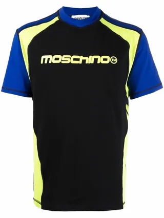 colour-block logo T-shirt