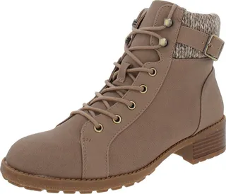 Gaiel Womens Zipper Ankle Combat & Lace-up Boots