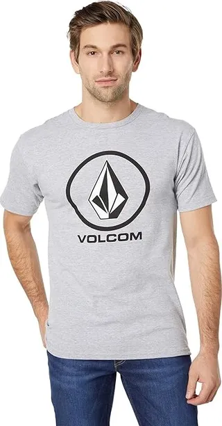 Volcom Crisp Stone Short Sleeve Tee (Heather Grey 2) Men's T Shirt