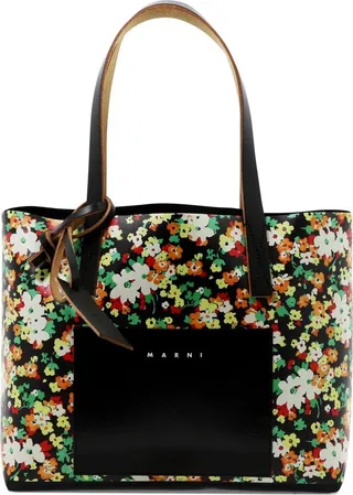 Marni Floral-Detailed Tote Bag