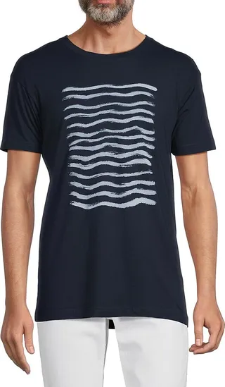 Drop Shoulder Striped Tee