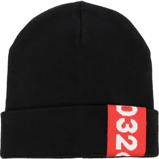 Tape logo-jacquard beanie