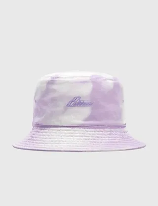 Iridescent Logo Hand Bleached Bucket Hat