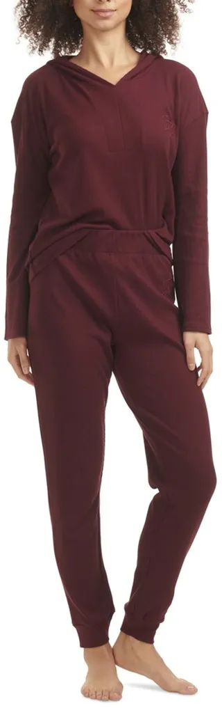Tommy Hilfiger Women's Solid Knit Waffle Pajama Set