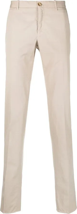 Low-Rise Slim-Cut Trousers