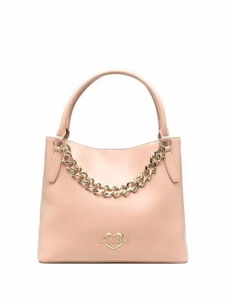 Chain-Link Detail Tote Bag