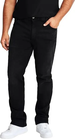 MVP Collections Men's Big and Tall Straight Fit Jeans - Black - 56x32