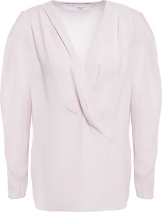 Batcha wrap-effect crepe blouse