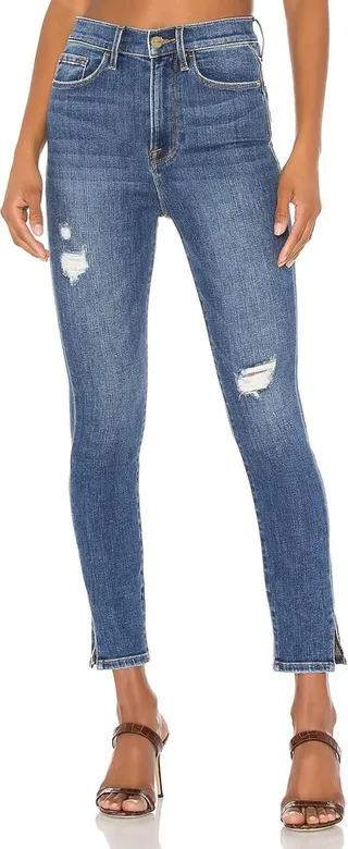 Ali High Rise Cigarette Jeans in Lagoon