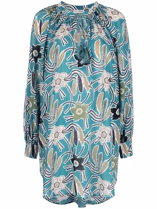 Biarritz floral-print tunic