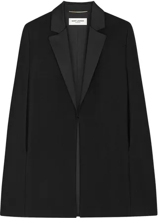 Wool-Blend Tuxedo Cape