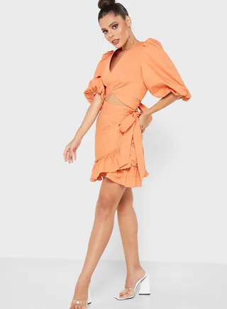 Ruffle Detail Mini Skirt