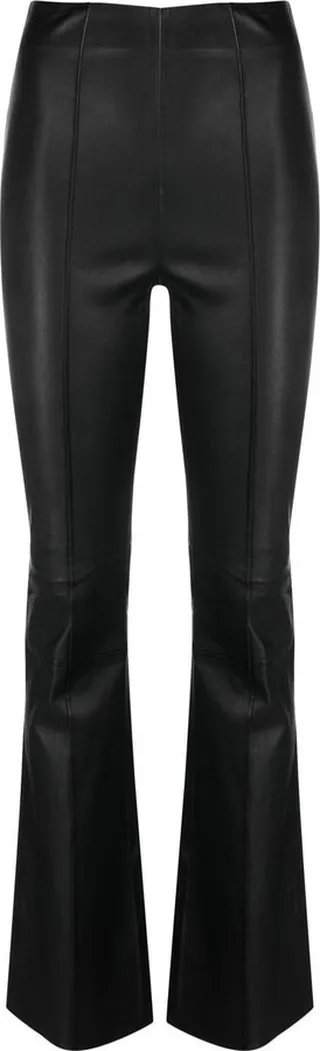High-Waisted Leather Trousers