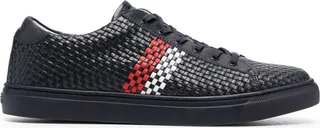 Interwoven Low-Top Leather Sneakers
