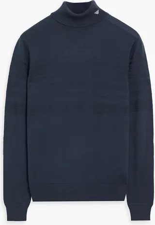 Striped wool turlteneck sweater