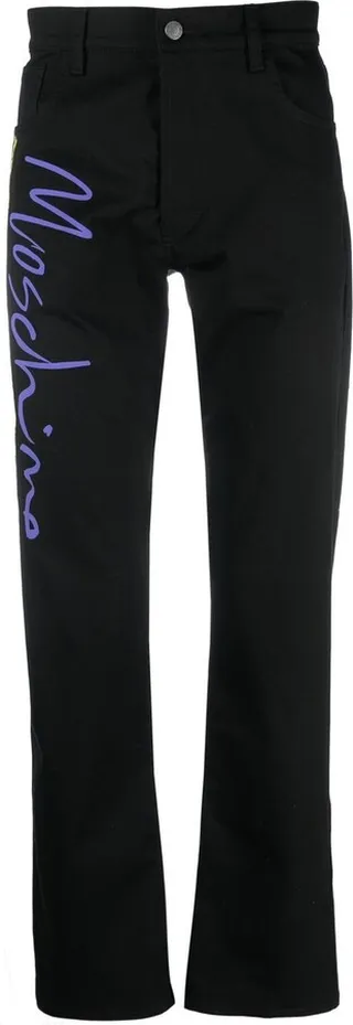 Tailored Logo-Print Trousers
