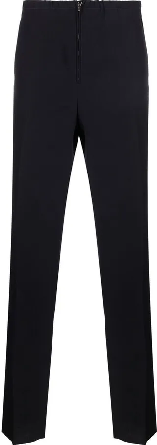 Slim-Cut Wool Trousers