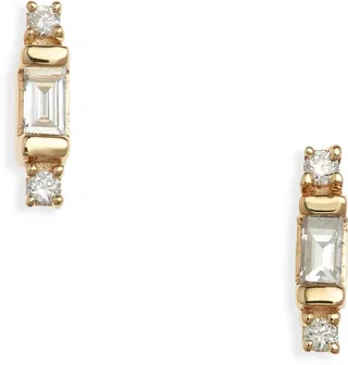 Sadie Pearl Diamond Stud Earrings