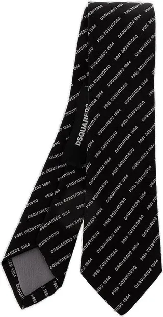 Dsquared2 Logo-Embroidered Pointed-Tip Tie