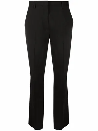 High-Waisted Straight-Leg Trousers