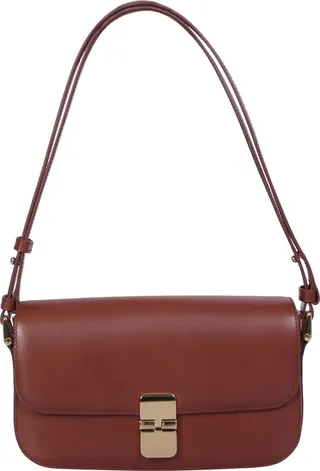 Grace Baguette Bag Brown