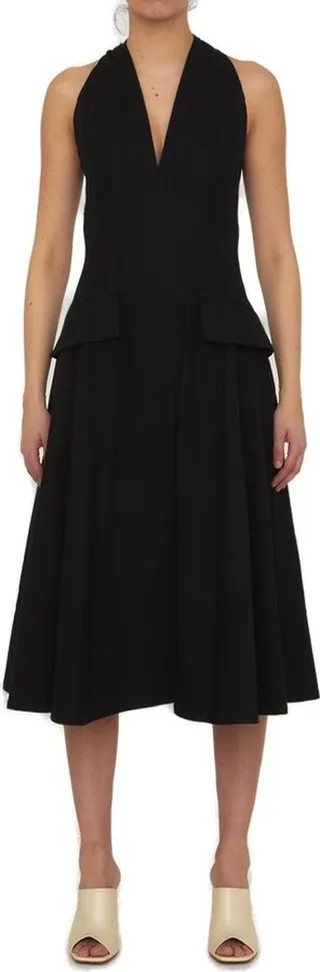 Bottega Veneta V-Neck Sleeveless Midi Dress