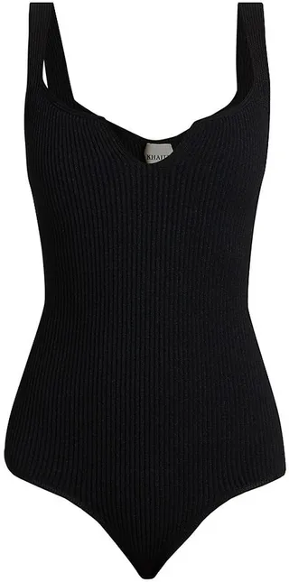 Yves Rib-Knit Bodysuit