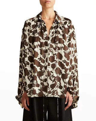 Frances Printed Button-Down Top