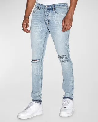 Men's Van Winkle Konnect Printed Skinny Jeans