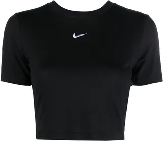 Swoosh logo-print cropped T-shirt