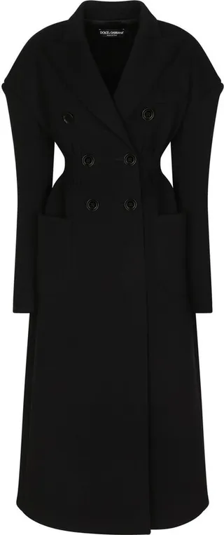 Double-Breasted Midi Coat
