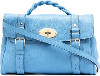 Alexa grained twist-lock tote bag
