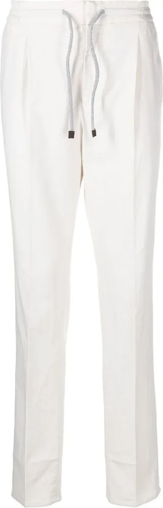 Drawstring-Waist Straight Trousers