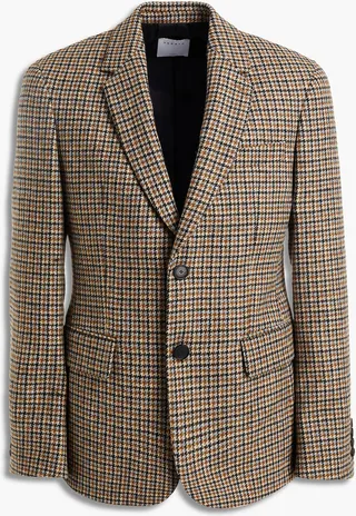 Fox slim-fit houndstooth wool blazer